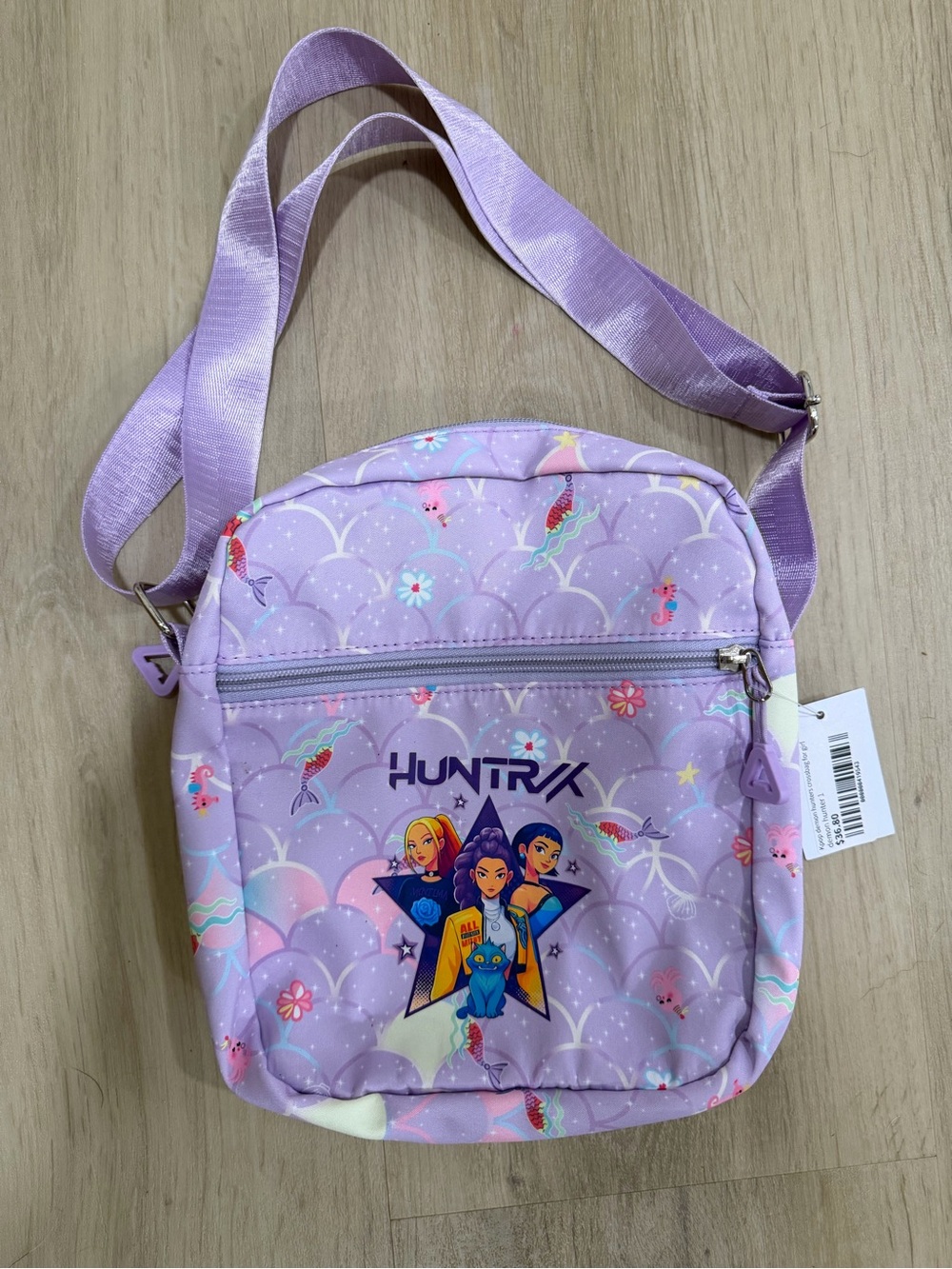 Kids K-POP Lavender Crossbody Bag - Mermaid Print